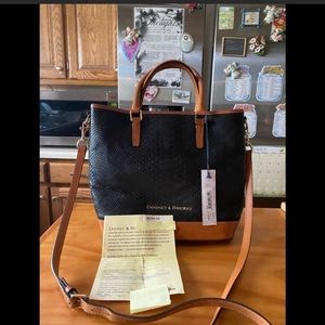 DB  Cara Charcoal Python Emboss Leather Tote Shoulderbag Crossbody, Reg Paper